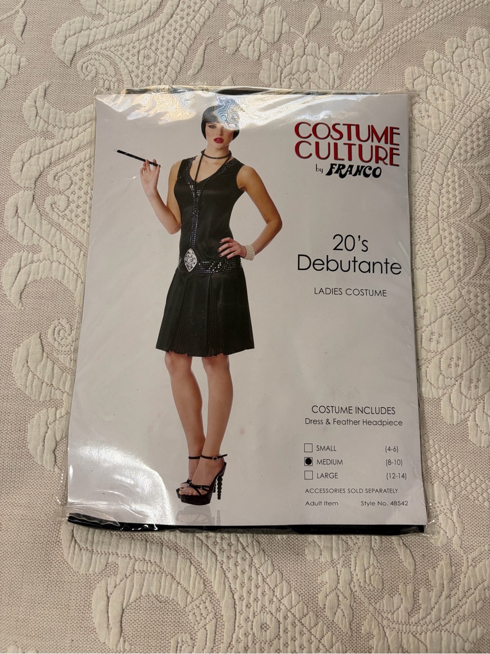 NWT Black 1920s Debutante Dress COSTUME dress up Halloween Roaring 20s party